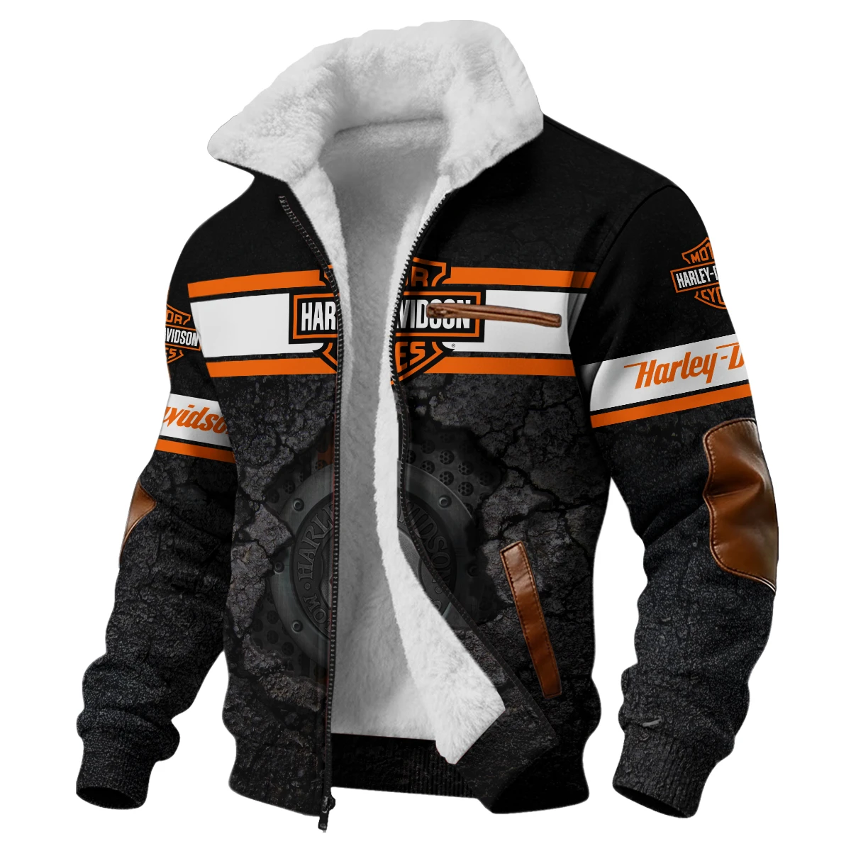 Harley-Davidson Motorcycle Fleece Jacket Gift Fan Love QTHD010725A1-FJ - Image 2