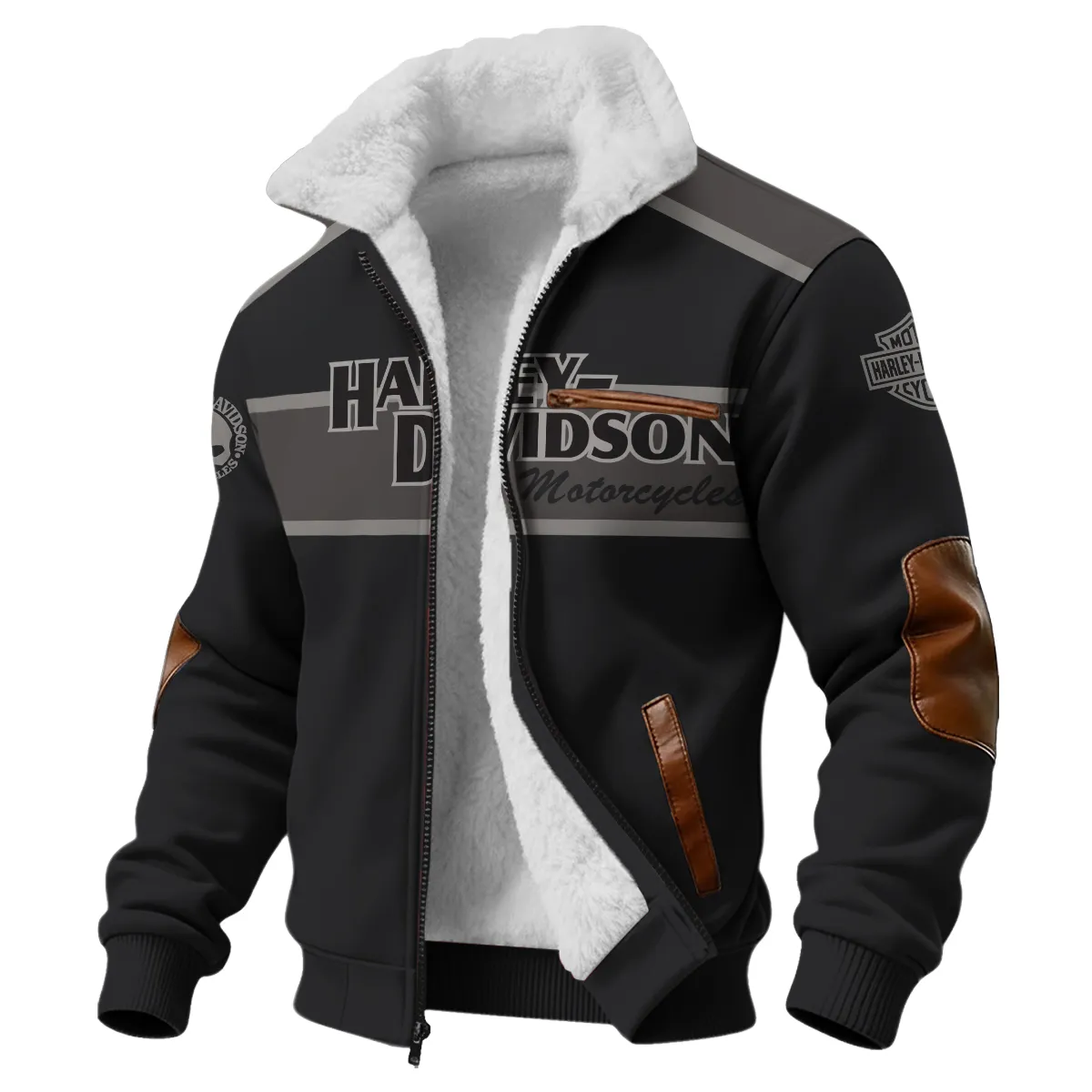 Harley-Davidson Motorcycle Fleece Jacket Gift Fan Love QTHD010725A3-FJ - Image 2