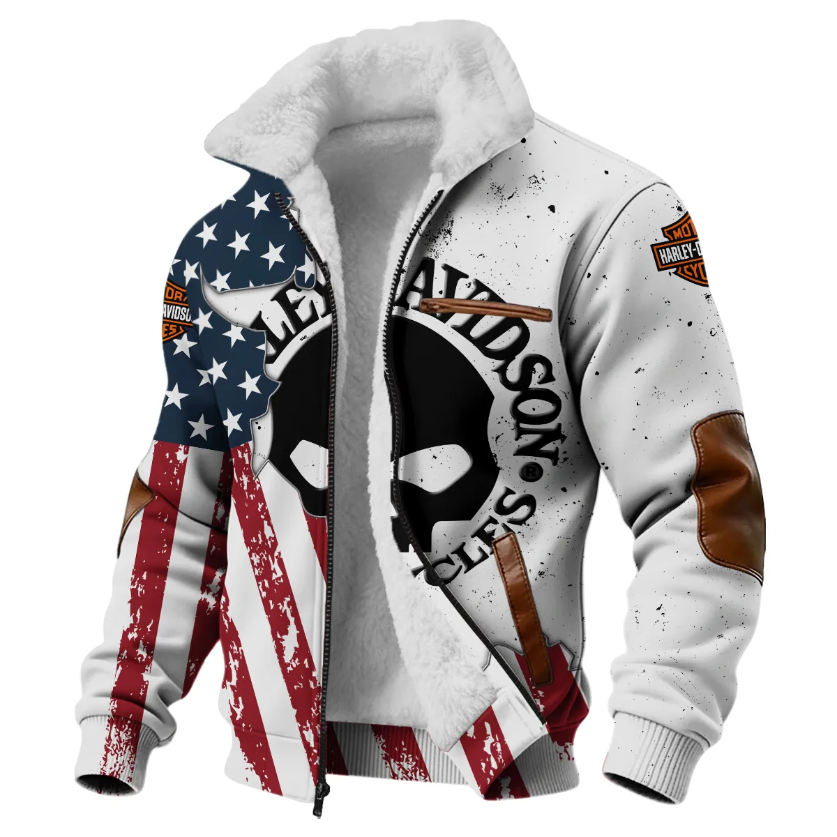 Harley-Davidson Motorcycle Fleece Jacket Gift Fan Love QTHD020725A3-FJ - Image 2