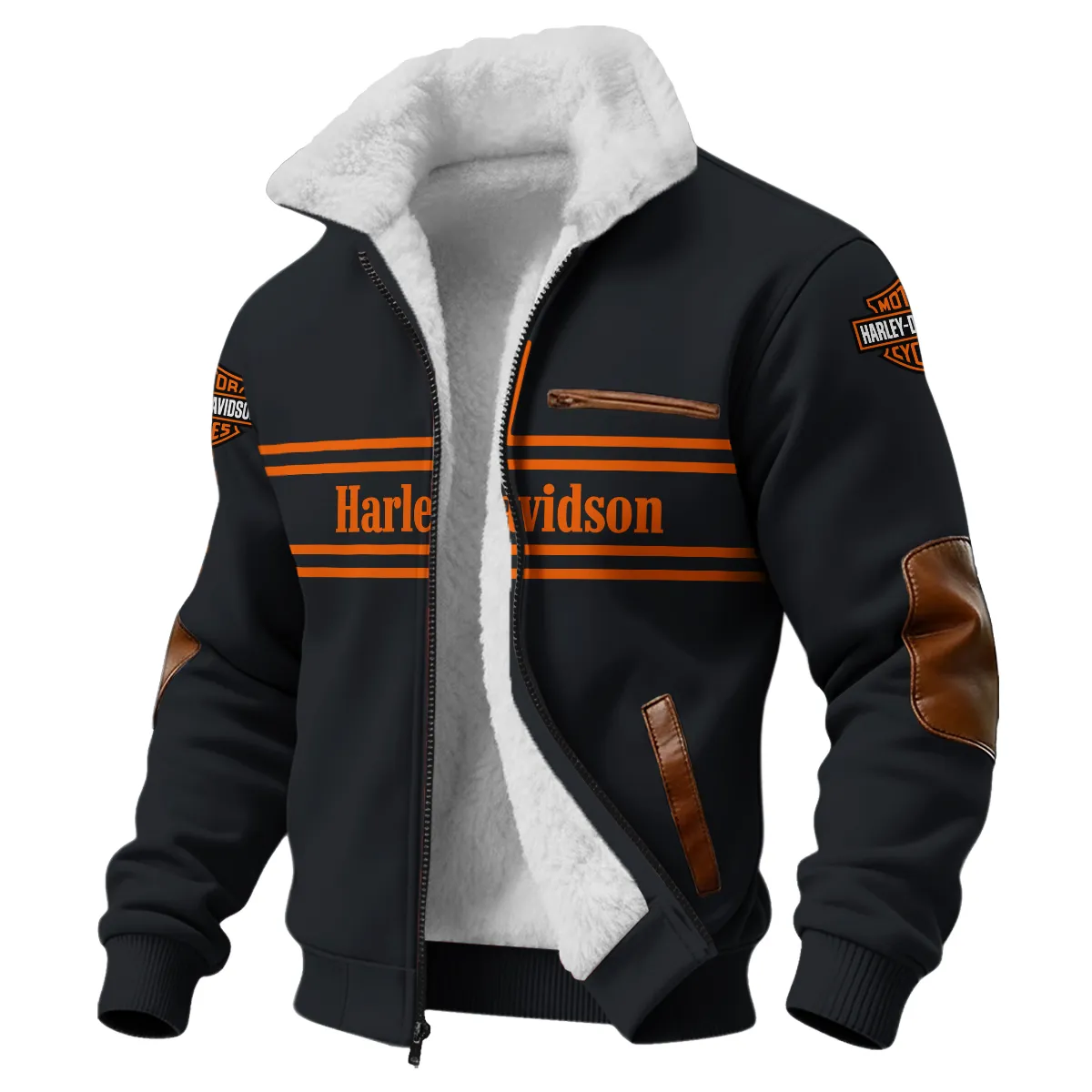 Harley-Davidson Motorcycle Fleece Jacket Gift Fan Love QTHD250725B1-FJ - Image 2