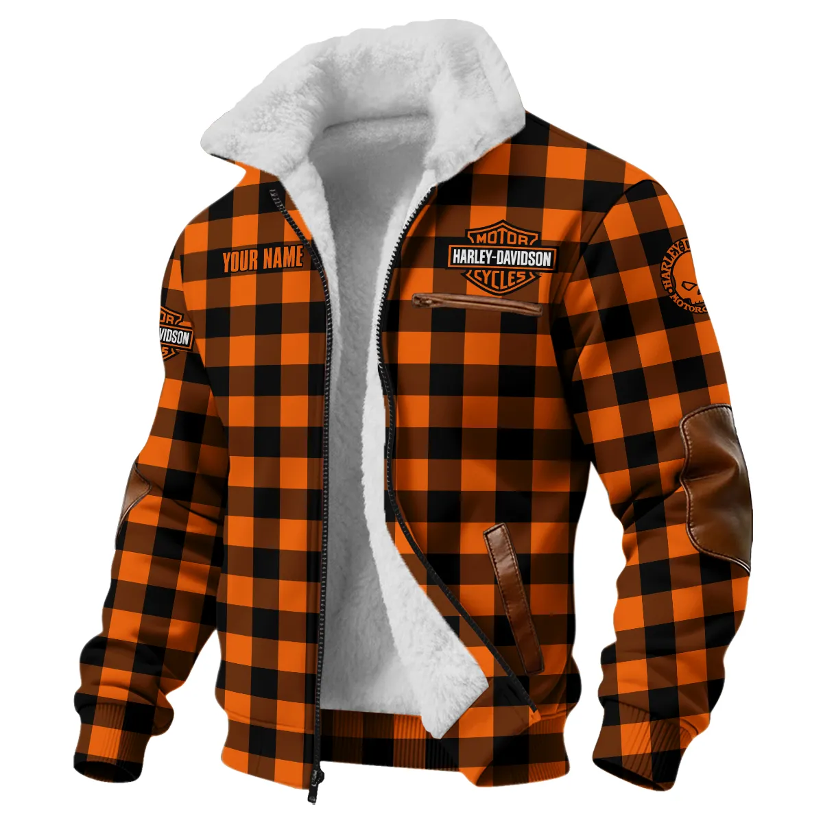 Harley-Davidson Motorcycle Fleece Jacket Gift Fan Love QTHD261225AHD5-FJ - Image 2