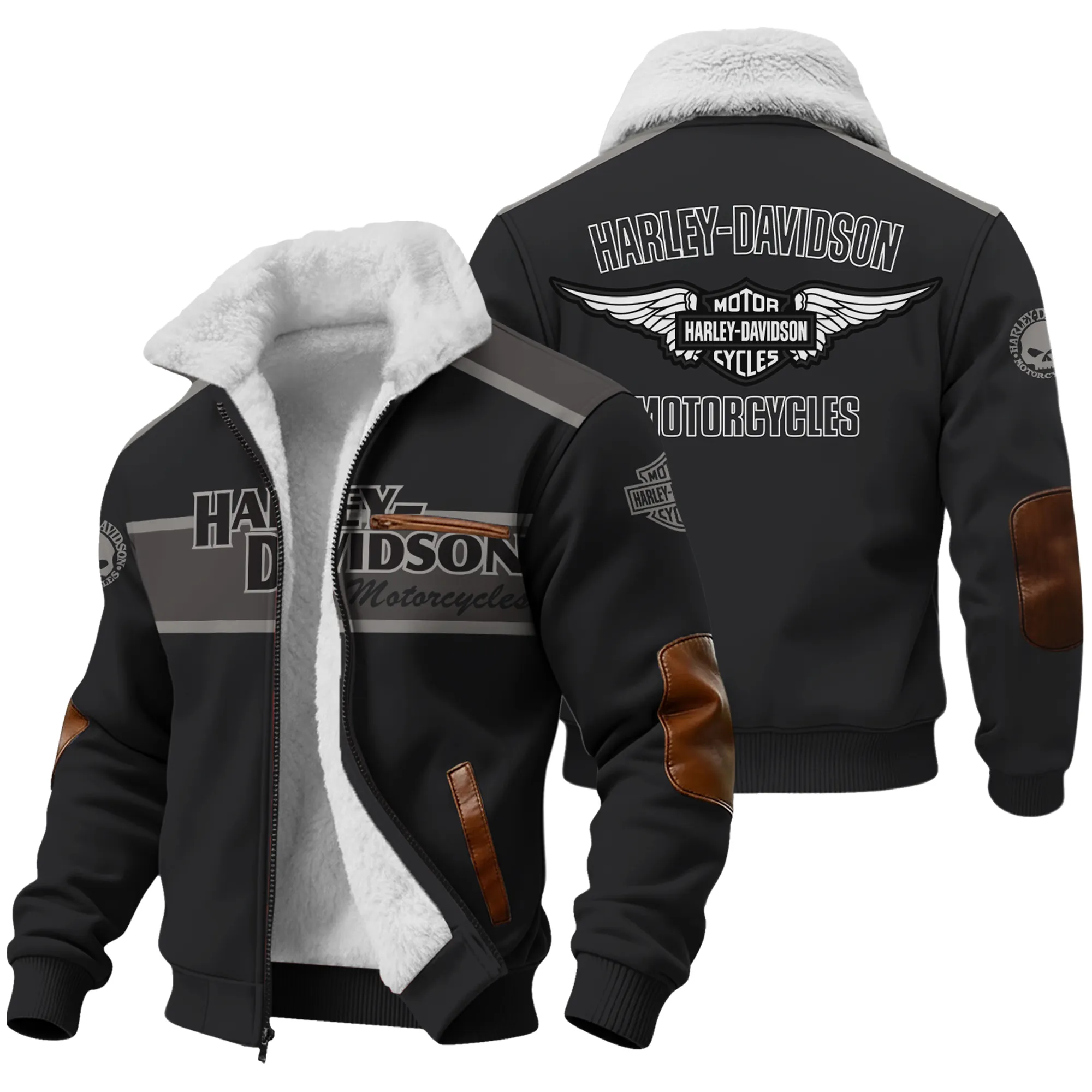 Harley-Davidson Motorcycle Fleece Jacket Gift Fan Love QTHD010725A3-FJ