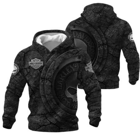 Harley-Davidson Motorcycle Stone & Steel Hoodie Quilted Waffle Gift Fan Love QTVA2712HLC09-HQW