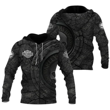 Harley-Davidson Motorcycle Stone & Steel Zipper Hoodie Gift Fan Love QTVA2712HLC09-ZHD