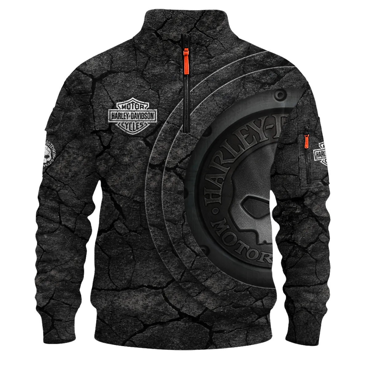 Harley-Davidson Motorcycle Stone & Steel Sweatshirt Zipper Gift Fan Love QTVA2712HLC09-SHZ - Image 2