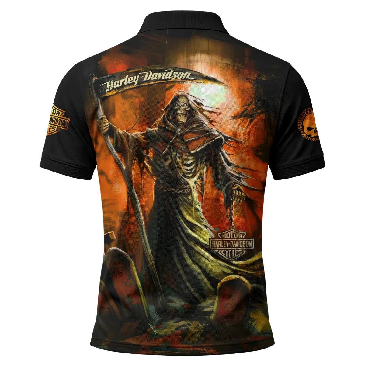 Harley-Davidson Motorcycle Silent Dominion Polo Shirt All Over Prints Gift Fan Love QTVAHL250226A11-PL - Image 2