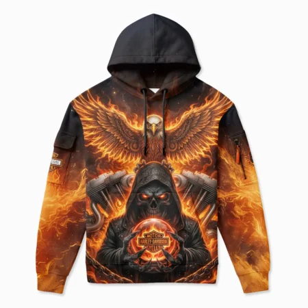 Harley-Davidson Motorcycle Cargo Hoodie All Over Prints QTHD120326FA2-LGE