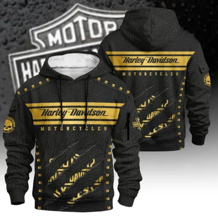 Harley-Davidson Motorcycle Gilded Leather Cargo Hoodie All Over Prints Gift Fan Love QTVAHL250226A16-LGE