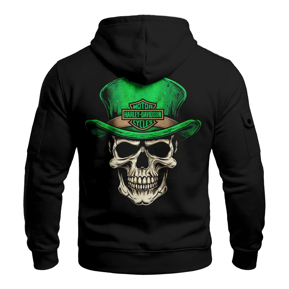 Harley-Davidson Motorcycle Green Phantom Zip Neck Hoodie All Over Prints Gift Fan Love QTVAHL250226A15-ZLU - Image 3