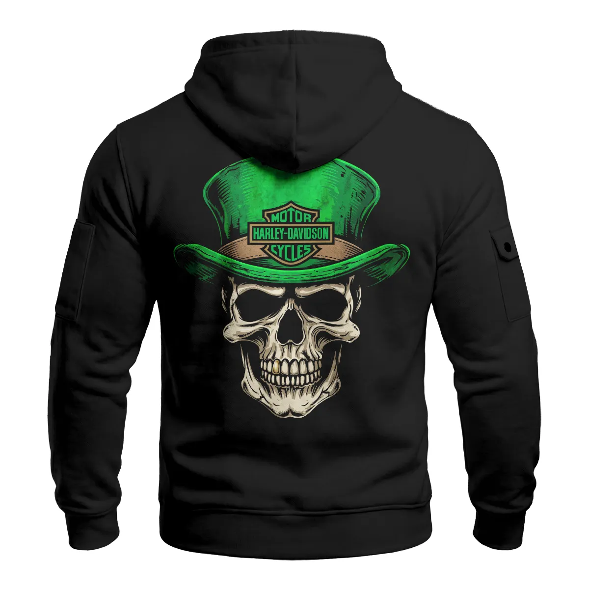 Harley-Davidson Motorcycle Green Phantom Hoodie Half Zipper All Over Prints Gift Fan Love QTVAHL250226A15-HDF - Image 3