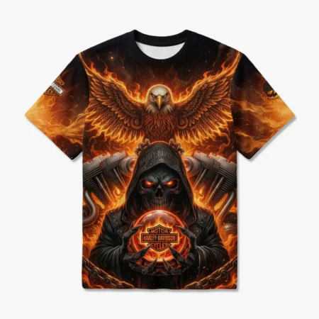 Harley-Davidson Motorcycle Unisex Classic Logo Ribbed T-Shirt QTHD120326FA2-RTS