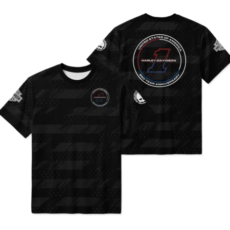 Harley-Davidson America's 250th Anniversary Motorcycle Unisex Classic Logo Ribbed T-Shirt QTHD120326FA1-RTS