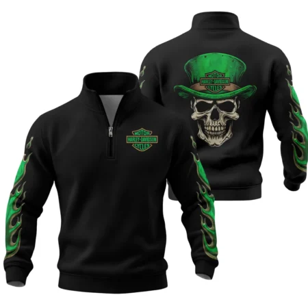 Harley-Davidson Motorcycle Green Phantom Quarter Zip Sweatshirt All Over Prints Gift Fan Love QTVAHL250226A15-QTZ