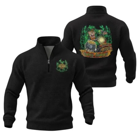 Harley-Davidson Motorcycle Fortune Hunter Quarter Zip Quilted Waffle All Over Prints Gift Fan Love QTVAHL250226A14-QZW